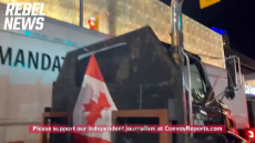 Lincoln Jay - This is about a 10 minute walk from parliament in Ottawa, where the actual demonstration is taking place. Streets are absolutely packed with truckers and their supporters.   #ConvoyForFreedom2022 @RebelNewsOnline.mp4