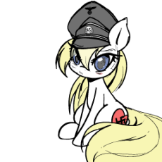 1645561__safe_artist-colon-kitty_artist-colon-randy_color edit_edit_oc_oc-colon-aryanne_oc only_colored_earth pony_female_hat_looking at you_nazi_pouty.png