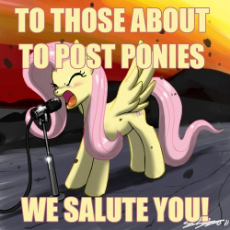 Fluttershy - To Those About To Post Ponies We Salute You.jpg