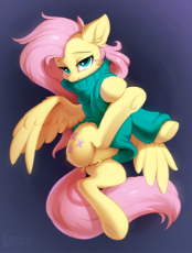 1838850__explicit_artist-colon-hioshiru_fluttershy_bedroom eyes_bottomless_clothes_cute_cute porn_dock_ear fluff_female_human vagina on pony_looking at.png