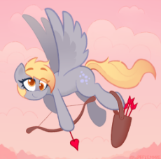 7174947__safe_artist-colon-waffletheheadmare_imported+from+derpibooru_derpy+hooves_pegasus_arrow_bow_bubble_cloud_cupid_evening_f.png
