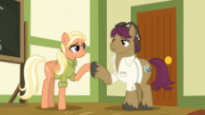 2066925__safe_screencap_mane allgood_snap shutter_the last crusade_spoiler-colon-s09e12_clothes_duo_earth pony_female_hat_holding hooves_hoofbump_husba.png