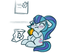 7012728__safe_artist-colon-zutcha_imported+from+derpibooru_sonata+dusk_earth+pony_pony_blush+lines_blush+sticker_blushing_cute_eating_equestr.png