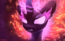 1854490__safe_artist-colon-freeedon_sounds of silence_spoiler-colon-s08e23_angry_bust_fangs_female_fire_glowing eyes_gritted teeth_nirik_pony_solo.png