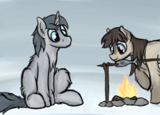 6252684__safe_artist-colon-ahorseofcourse_oc_oc+only_oc-colon-frosty+flakes_oc-colon-silver+sword_fish_pony_unicorn_chest+fluff_cooking_duo_female_fire_fluffy_f.png