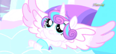 1075474__safe_princess flurry heart_spoiler-colon-s06_adventure in the comments_animated_baby_baby pony_big horn_cute_diaper_eye shimmer_first flurry h.gif