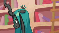 6078615__suggestive_twilight+sparkle_queen+chrysalis_female_pony_smiling_cute_open+mouth_edit_tongue+out_animated_horn_bedroom+eyes_changeling_raised.gif