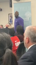 Carlos Turcios - A Far-Left activist in an FWISD Board meeting threatened parents all because they were criticizing CRT. The activist said that he would bring 1000 soldiers and that he will be 'lock and loaded' next time. [1459268942653005827].mp4