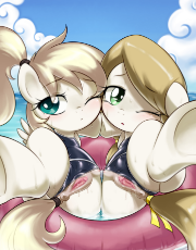 2124107__explicit_female_pony_oc_clothes_oc+only_nudity_pegasus_earth+pony_blushing_nipples_vulva_anus_filly_ponut_one+eye+closed_swimsuit_clitoris_p.jpeg