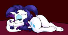 1485441__suggestive_artist-colon-hidden-dash-cat_rarity_bed_dock_female_looking back_mare_pillow_plot_pony_rearity_solo_solo female_unicorn.png