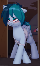 1651370__explicit_artist-colon-shinodage_oc_oc-colon-delta vee_oc only_aftersex_blue underwear_blushing_clothes_creampie_crossed hooves_c.png