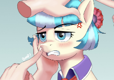 3080425__safe_artist-colon-vinilyart_coco+pommel_earth+pony_pony_g4_angry_blushing_boop_cross-dash-popping+veins_disembodied+hand_emanata_female_gritted+teeth_h.jpg