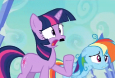 238294__safe_twilight+sparkle_rainbow+dash_female_pony_mare_unicorn_pegasus_screencap_open+mouth_edit_animated_edited+screencap_wide+eyes_so.gif