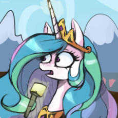 2286583__safe_princess+celestia_female_pony_mare_alicorn_meme_magic_jewelry_horn_telekinesis_regalia_glowing+horn_crown_reaction+image_microphone_pey.png