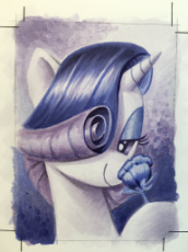 1407901__safe_artist-colon-andypriceart_rarity_pony_unicorn_bedroom+eyes_female_flower_looking+at+you_smiling_solo_traditional+art_watercolor+painting.jpeg