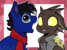7214503__safe_artist-colon-slushiecafe_imported+from+derpibooru_oc_oc+only_oc-colon-night+reader_oc-colon-trex+vyrax_bat+pony_changeling_unicorn_wingless+bat+po.gif