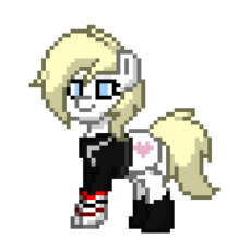 1589053__safe_artist-colon-venombronypl_oc_oc-colon-aryanne_oc only_animated_boop_boots_clothes_game_gif_heart_heil_pony_pony town_shoes_simple backgro.gif