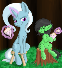 1171886__safe_artist-colon-traditionaldrawfaglvl1_trixie_oc_oc-colon-anon_oc-colon-filly+anon_crepe_cute_eyes+closed_female_filly_floppy+ears_fluffy_fo.png