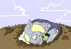 6762584__safe_artist-colon-ponny_imported+from+derpibooru_derpy+hooves_oc_oc-colon-filly+anon_earth+pony_pegasus_behaving+like+a+bird_blanket_colored_female_fil.png