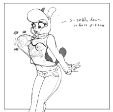 987542__questionable_artist-colon-kevinsano_pom lamb_anthro_bait and switch_belly button_breasts_calm your tits_clothes_community related.png
