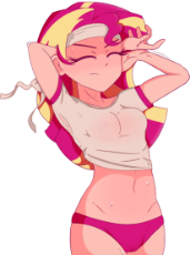 2040046__questionable_artist-colon-vidorii_sunset shimmer_equestria girls_armpits_belly button_bloomers_breasts_cameltoe_clothes_female_gym uniform_hea.png