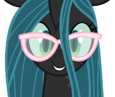 1707753__safe_edit_queen chrysalis_adorkable_bust_changeling_changeling queen_cute_cutealis_dork_dorkalis_female_glasses_grin_happy_implied fluffle puf.png