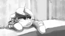 1478725__safe_artist-colon-anticularpony_oc_oc-colon-littlepip_oc only_fallout equestria_fallout equestria illustrated_floppy ears_grayscale_-colon-i_m.png