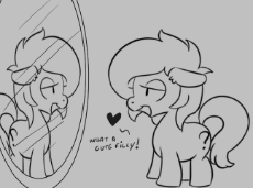 cute filly in the mirror.png