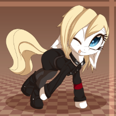 1288039__safe_oc_clothes_cute_earthpony_female_wink_shirt_boots_lookingup.png