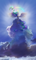 1631942__safe_artist-colon-divlight_princess celestia_cloud_flying_magic_pony_rainbow_solo_spread wings_wings.png