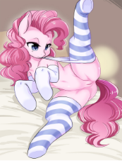 832738__explicit_artist-colon-shepherd0821_edit_pinkie+pie_pony_belly+button_clothed+ponies_clothes_female_human+vagina+on+pony_nudity_socks_solo_solo+female_s.jpg