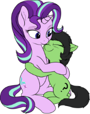 My Little Pony - Anonfilly and Starlight Glimmer - Hug.png