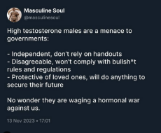 High testosterone males are a menace to governments.png