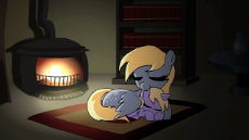 1223809__safe_artist-colon-alfa995_screencap_derpy hooves_dinky hooves_animated_cuddling_cute_ear nibble_equestria's best mother_eyes clo.gif