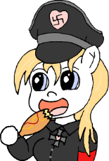 1432852__safe_artist-colon-anonymous_oc_oc-colon-aryanne_oc only_anime_anthro_anthro oc_armband_breasts_clothes_corndog_eating_female_food_hat_heart_ir.png