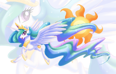 1498361__safe_artist-colon-arcadianphoenix_princess+celestia_alicorn_cutie+mark_female_flying_looking+at+you_mare_pony_smiling_solo_sun_zoom+layer.png
