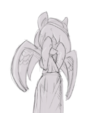 1190324__safe_artist-colon-disastral_covering eyes_doctor who_ponified_shy_solo_statue_weeping angel.png