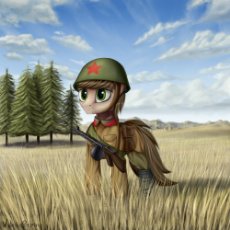 1665506__safe_artist-colon-adagiostring_oc_oc only_earth pony_field_helmet_male_military_military uniform_pony_ppsh-dash-41_red army_solo.png