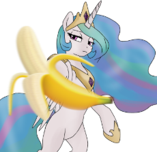 Celestia throwing BANANA.png