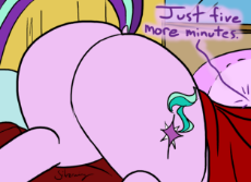 1329945__suggestive_artist-colon-silverwing_starlight glimmer_ass up_bed_bedroom_blanket_butt only_close-dash-up_cute_dialogue_dock_glimm.png