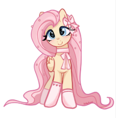 3776678__safe_artist-colon-lilytheflowerl_derpibooru+import_fluttershy_pegasus_pony_g4_clothes_image_jpeg_simple+background_socks_solo_white+background.jpeg