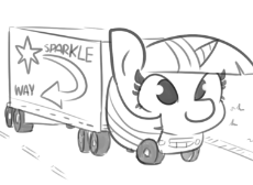 2300983__safe_artist-colon-tjpones_twilight+sparkle_object+pony_pony_truck+pony_female_grayscale_has+magic+gone+too+far3_has+science+gone+too+far3_horn_megabyte.png