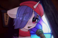 7428621__safe_artist-colon-radioaxi_imported+from+derpibooru_pony_unicorn_beatnik+pony_beret_clothes_eye+clipping+through+hair_.png
