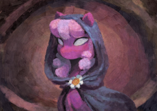 2856405__safe_cheerilee_pony_solo_clothes_earth+pony_cloak_no+pupils_hood_blank+eyes_artist-colon-orchidpony.jpg