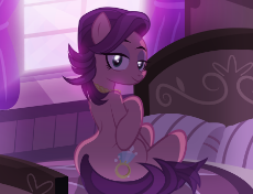 1016594__solo_suggestive_cute_bedroom eyes_looking back_bed_artist-colon-radiantrealm_spoiled rich_backside.png