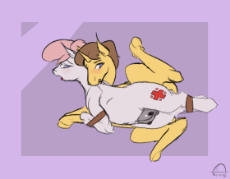 1701136__explicit_artist-colon-the-dash-earliest-dash-light_doctor horse_doctor stable_nurse redheart_animated_blushing_bondage_crotchboo.gif