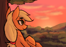7234121__safe_artist-colon-sleepyhoers_imported+from+derpibooru_applejack_earth+pony_pony_apple_cloud_female_food_hat_mare_orchard_ponytail_s.png