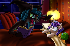 2480136__safe_artist-colon-redahfuhrerking_princess+flurry+heart_queen+chrysalis_whammy_alicorn_cat_changeling_changeling+queen_snail_alternate+hairstyle_auntie.png
