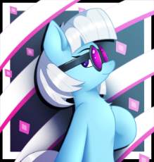 1637284__safe_photo+finish_solo_female_pony_mare_smiling_earth+pony_looking+back_sunglasses_artist-colon-neighday.png