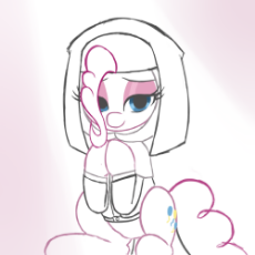 695462__safe_artist-colon-lemon_pinkie pie_bedroom eyes_eyeshadow_hair over one eye_looking at you_nun_praying_sitting_smiling_solo_wimple.png